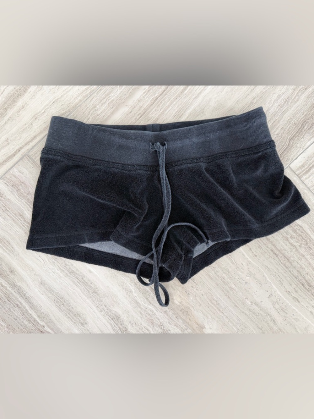 Hard Tail Girls Junior Medium Black Terry Shorts